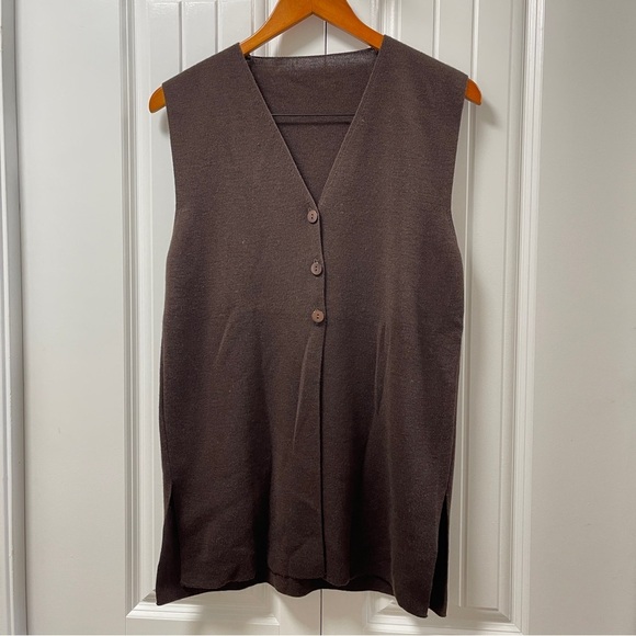 NWT Vintage Marks & Spencer Wool Vest Brown - Picture 2 of 14